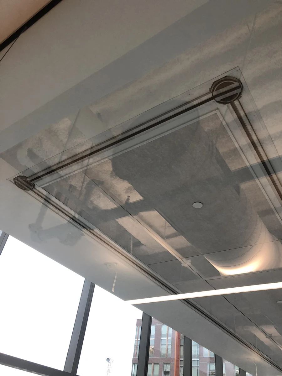 Installed overhead monorail access track