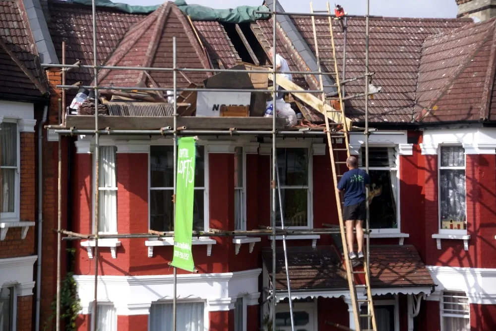 safe ladder on a construction
