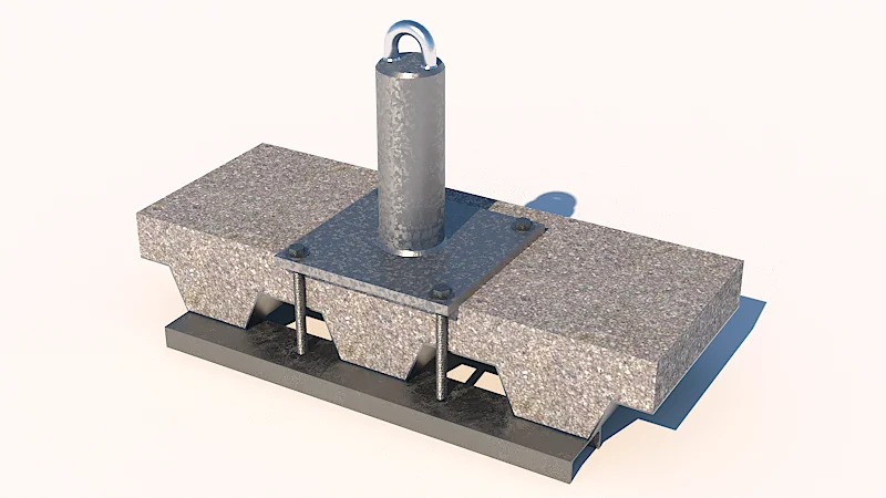 Bolt-through roof anchor