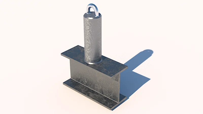 Weldment roof anchor