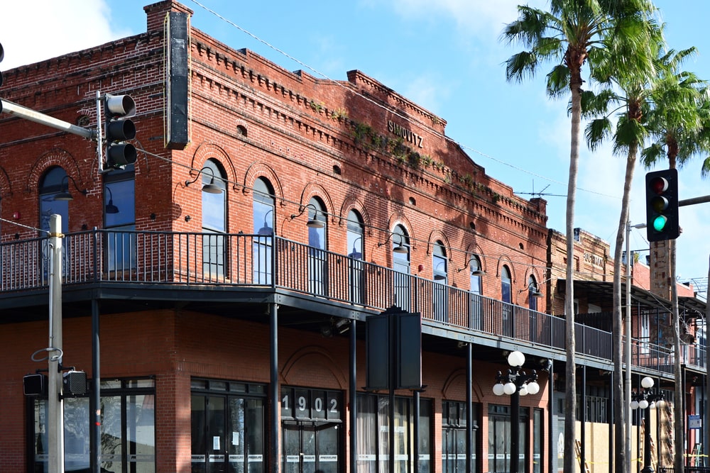 historical building in Ybor city in tampa