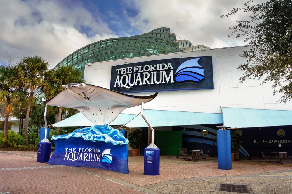 the florida aquarium entrance in tampa